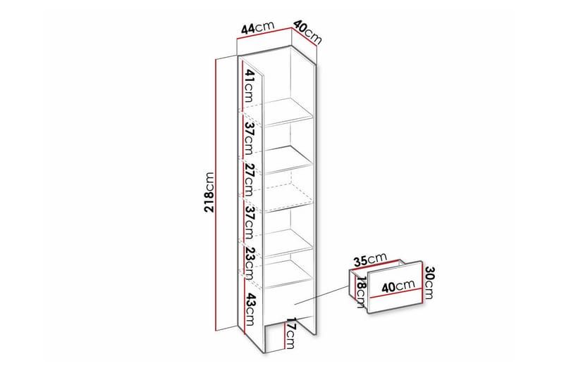 Rathmore Bokhylle 44x40 cm - Lett ved - Oppbevaring - Hyller - Bokhylle