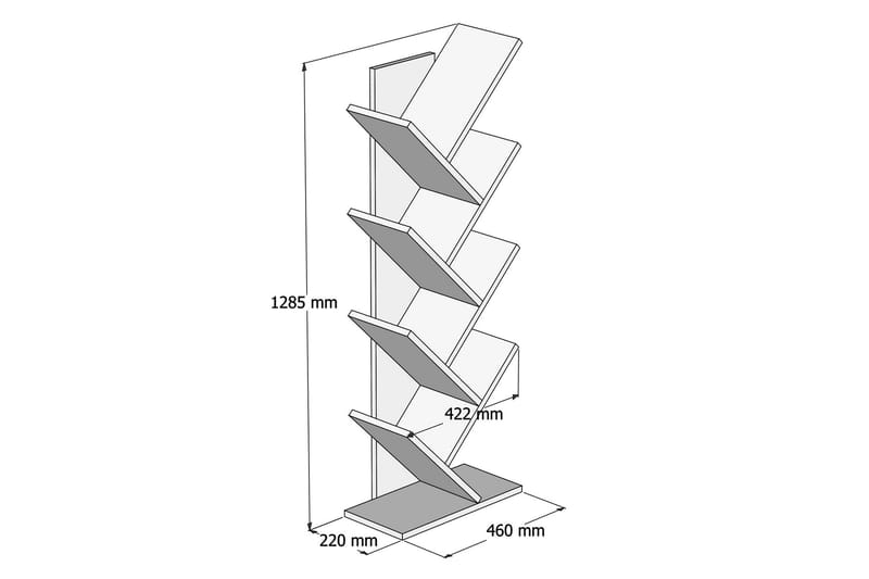 Spearin Bokhylle 46 cm - Hvit - Oppbevaring - Hyller - Bokhylle