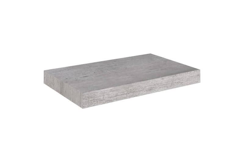 Flytende vegghylle betonggrå 40x23x3,8 cm MDF - Grå - Oppbevaring - Hyller - Vegghylle