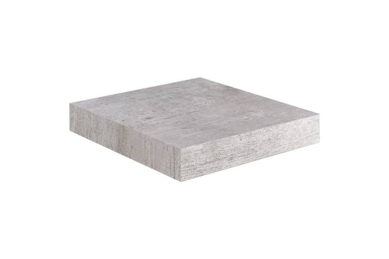 Flytende vegghyller 2 stk betonggrå 23x23,5x3,8 cm MDF - Grå - Oppbevaring - Hyller - Vegghylle