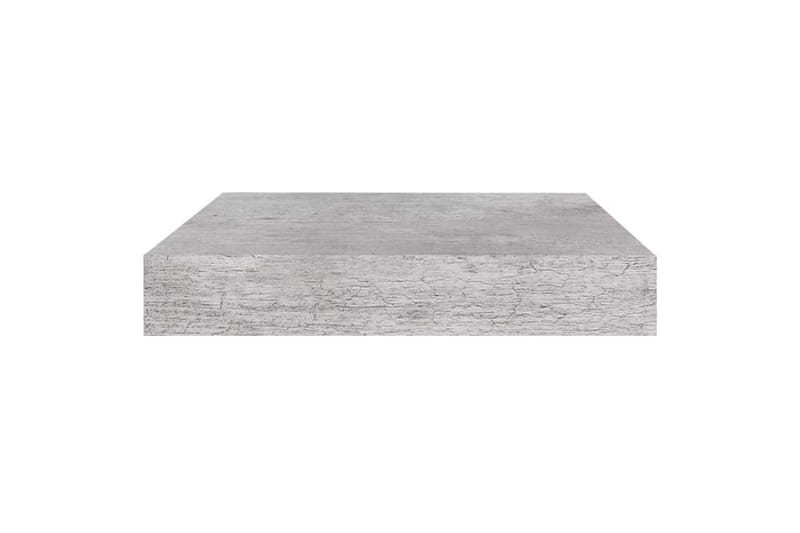 Flytende vegghyller 2 stk betonggrå 23x23,5x3,8 cm MDF - Grå - Oppbevaring - Hyller - Vegghylle