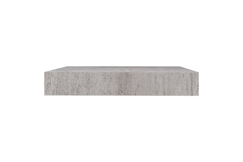 Flytende vegghyller 2 stk betonggrå 23x23,5x3,8 cm MDF - Grå - Oppbevaring - Hyller - Vegghylle