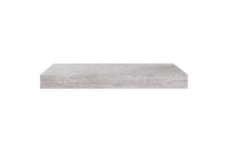 Flytende vegghyller 2 stk betonggrå 40x23x3,8 cm MDF - Grå - Oppbevaring - Hyller - Vegghylle