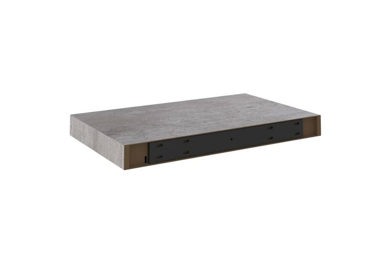 Flytende vegghyller 2 stk betonggrå 40x23x3,8 cm MDF - Grå - Oppbevaring - Hyller - Vegghylle