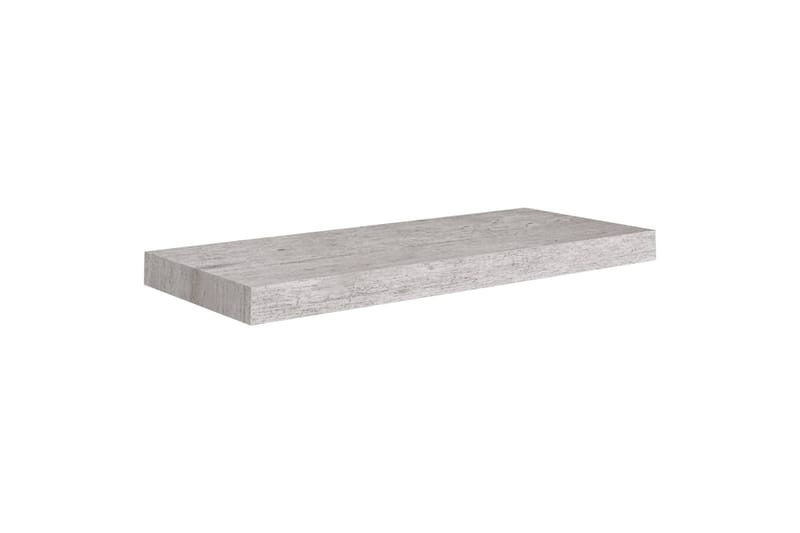 Flytende vegghyller 4 stk betonggrå 60x23,5x3,8 cm MDF - Grå - Oppbevaring - Hyller - Vegghylle