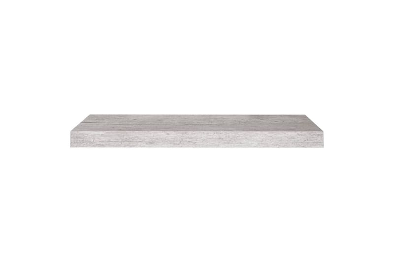 Flytende vegghyller 4 stk betonggrå 60x23,5x3,8 cm MDF - Grå - Oppbevaring - Hyller - Vegghylle