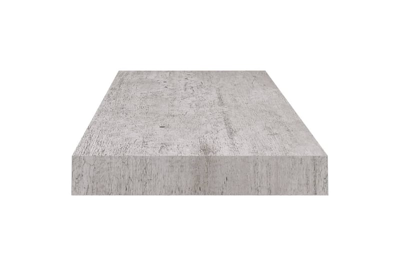 Flytende vegghyller 4 stk betonggrå 60x23,5x3,8 cm MDF - Grå - Oppbevaring - Hyller - Vegghylle