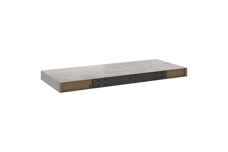 Flytende vegghyller 4 stk betonggrå 60x23,5x3,8 cm MDF - Grå - Oppbevaring - Hyller - Vegghylle