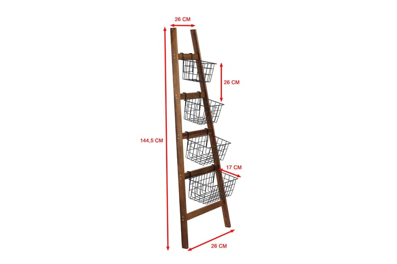 Heathcliffe Hyllesystem 145x60 cm - Eik/Svart - Oppbevaring - Hyller - Oppbevaringshylle - Lagerhylle