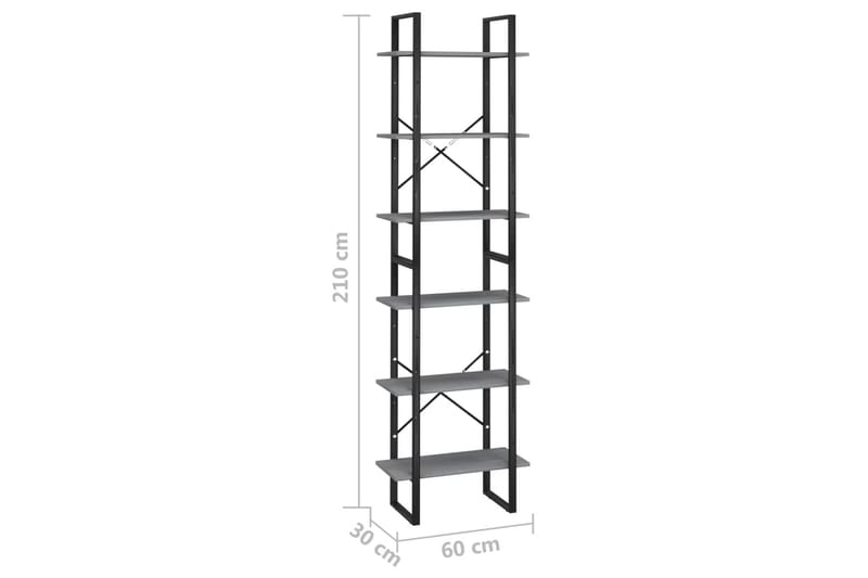 Oppbevaringshyller 2 stk grå 60x30x210 cm heltre furu - Grå - Oppbevaring - Hyller - Oppbevaringshylle - Lagerhylle