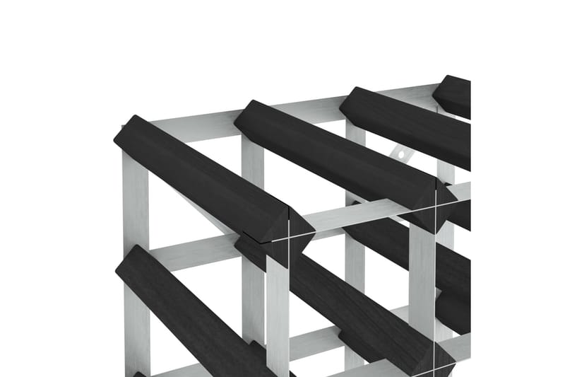 Vinstativ for 12 flasker svart heltre furu - Svart - Oppbevaring - Hyller - Oppbevaringshylle - Vinstativ & vinhylle