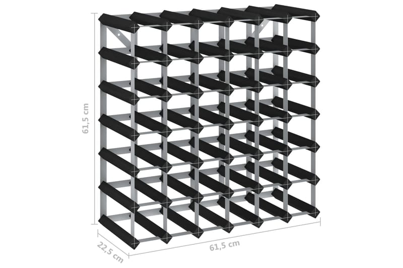 Vinstativ for 42 flasker svart heltre furu - Svart - Oppbevaring - Hyller - Oppbevaringshylle - Vinstativ & vinhylle