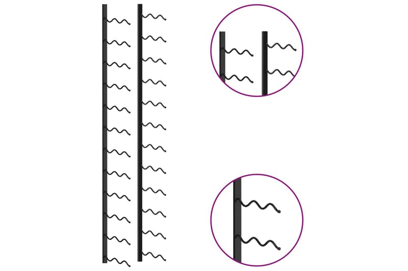 Veggmontert vinstativ for 24 flasker svart jern - Oppbevaring - Hyller - Oppbevaringshylle - Vinstativ & vinhylle