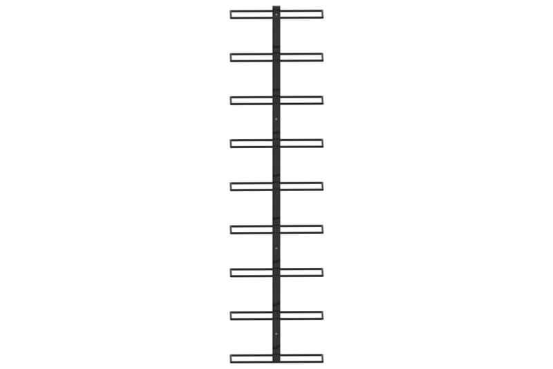 Veggmontert vinstativ for 9 flasker svart jern - Oppbevaring - Hyller - Oppbevaringshylle - Vinstativ & vinhylle