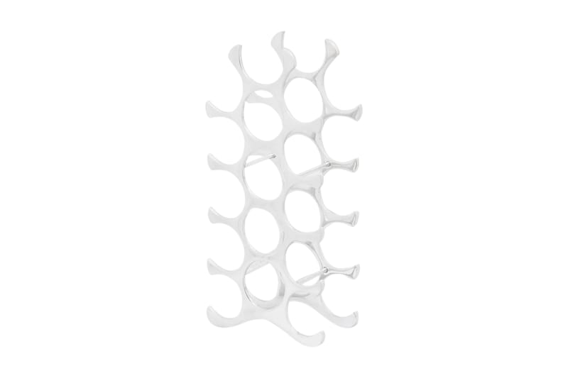 Vinstativ for 15 flasker sølv aluminium - Oppbevaring - Hyller - Oppbevaringshylle - Vinstativ & vinhylle