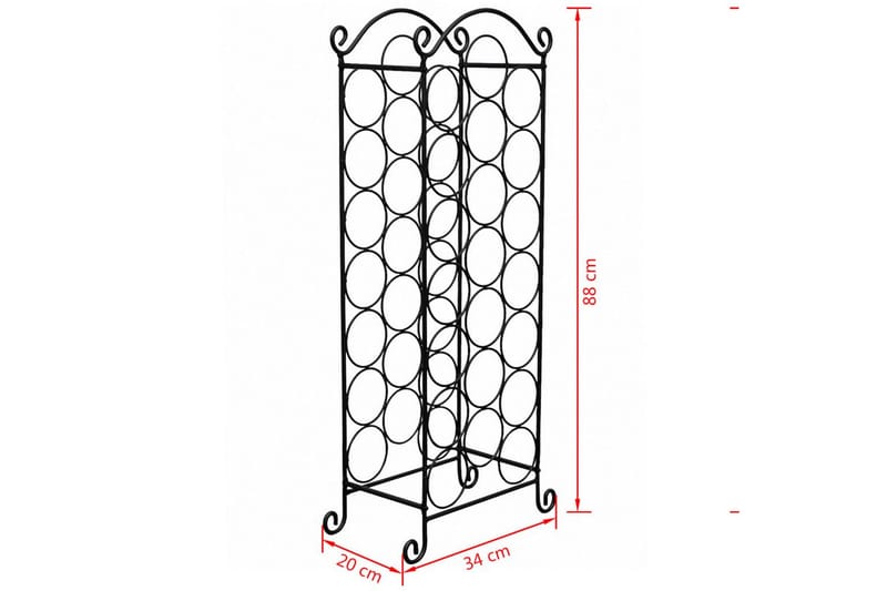 Vinstativ for 21 flasker metall - Oppbevaring - Hyller - Oppbevaringshylle - Vinstativ & vinhylle