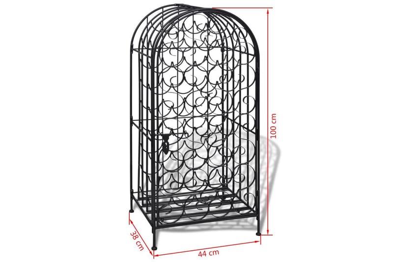 Vinstativ for 35 flasker metall - Oppbevaring - Hyller - Oppbevaringshylle - Vinstativ & vinhylle