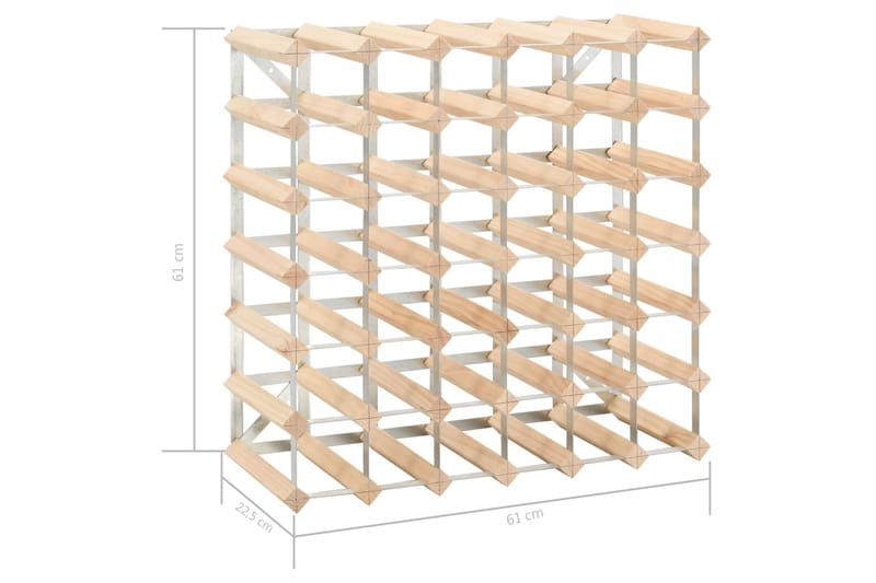 Vinstativ for 42 flasker heltre furu - Beige - Oppbevaring - Hyller - Oppbevaringshylle - Vinstativ & vinhylle