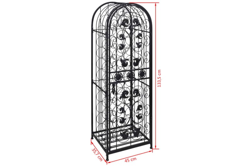 Vinstativ for 45 flasker metall - Oppbevaring - Hyller - Oppbevaringshylle - Vinstativ & vinhylle