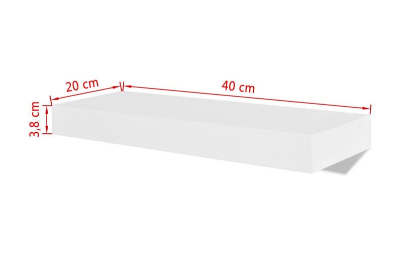 Bokhyller hvit MDF 2 stk - Hvit - Oppbevaring - Hyller - Vegghylle