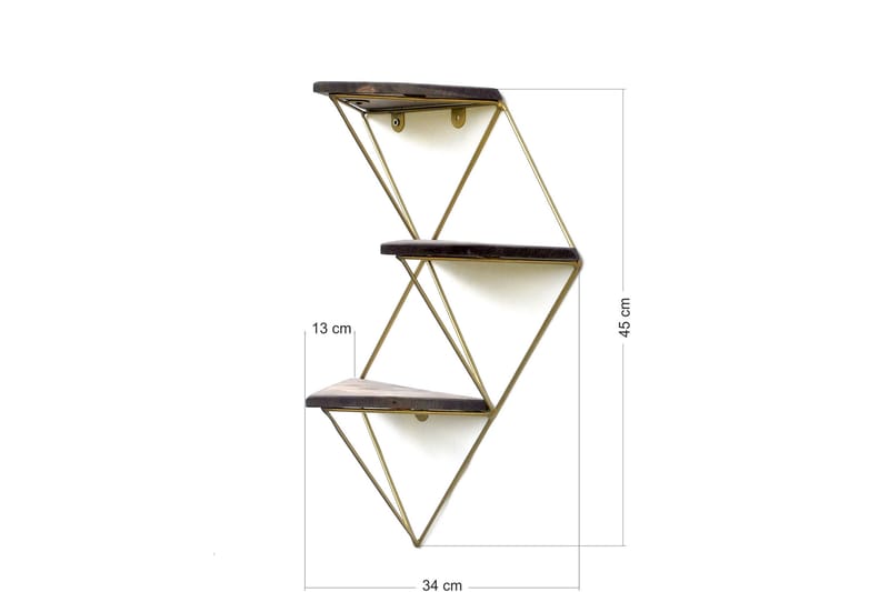 Desgrar Vegghylle 34x45 cm - Brun - Oppbevaring - Hyller - Vegghylle