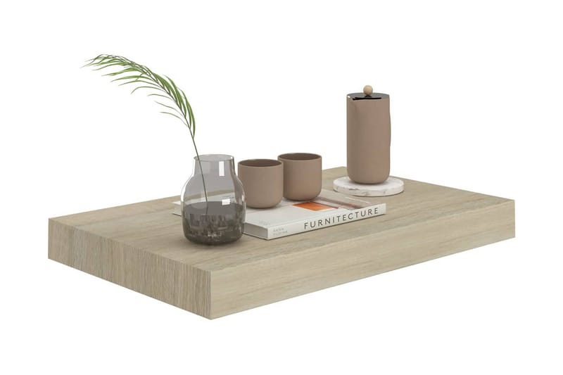 Flytende vegghylle eik 40x23x3,8 cm MDF - Oppbevaring - Hyller - Vegghylle