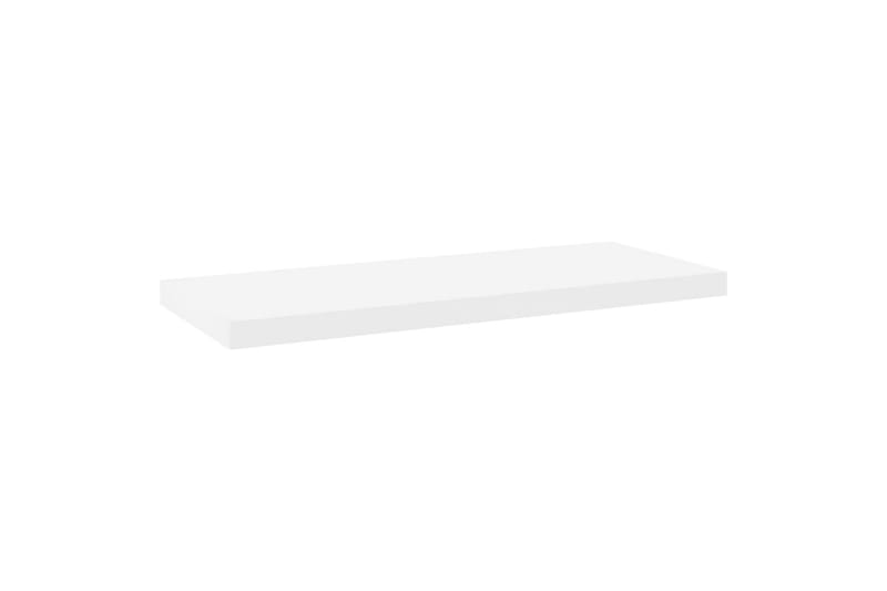 Flytende vegghylle eik og hvit 80x23,5x3,8 cm MDF - Hvit - Oppbevaring - Hyller - Vegghylle