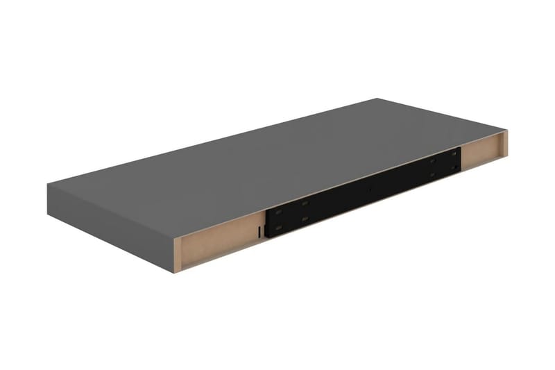 Flytende vegghylle høyglans grå 60x23,5x3,8 cm MDF - Oppbevaring - Hyller - Vegghylle