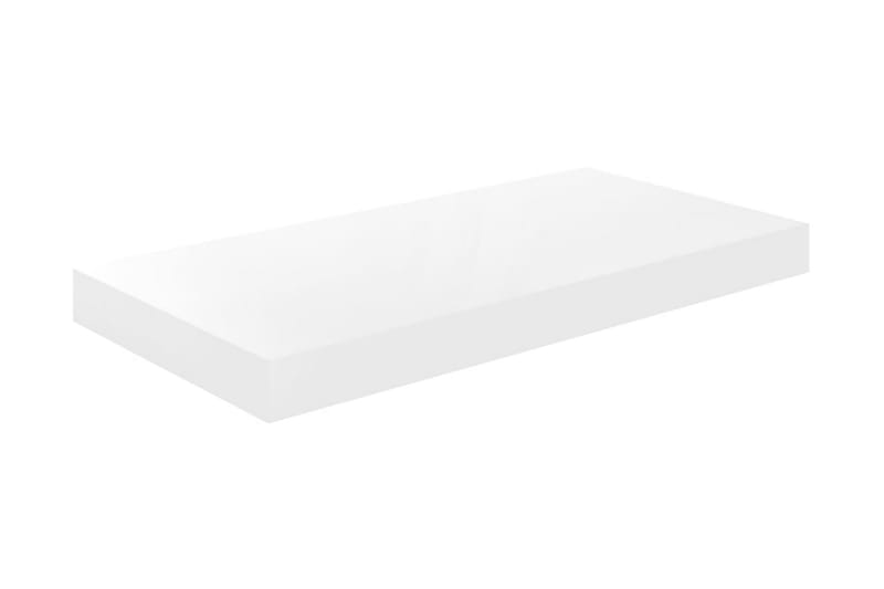 Flytende vegghylle høyglans hvit 50x23x3,8 cm MDF - Oppbevaring - Hyller - Vegghylle