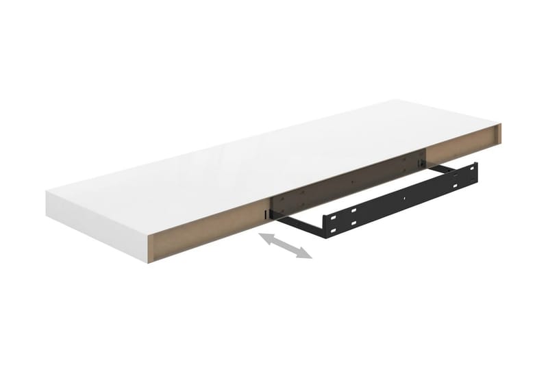 Flytende vegghylle høyglans hvit 80x23,5x3,8 cm MDF - Oppbevaring - Hyller - Vegghylle