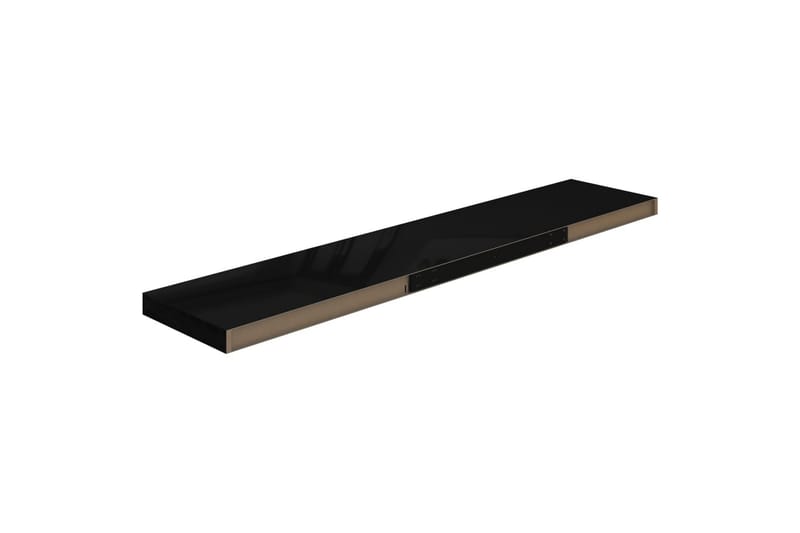 Flytende vegghylle høyglans svart 120x23,5x3,8 cm MDF - Oppbevaring - Hyller - Vegghylle