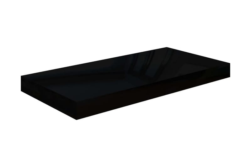 Flytende vegghylle høyglans svart 50x23x3,8 cm MDF - Oppbevaring - Hyller - Vegghylle