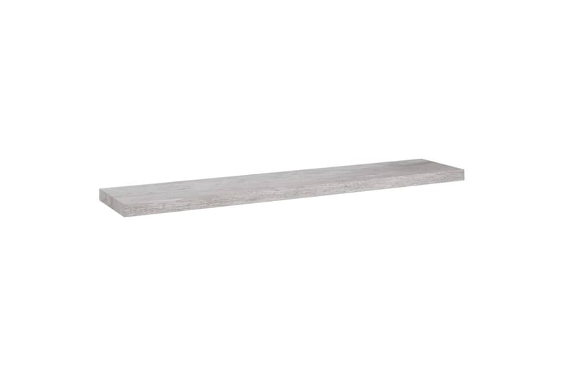 Flytende vegghyller 2 stk betonggrå 120x23,5x3,8 cm MDF - Grå - Oppbevaring - Hyller - Vegghylle