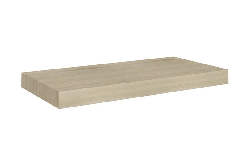 Flytende vegghyller 2 stk eik 50x23x3,8 cm MDF - Oppbevaring - Hyller - Vegghylle