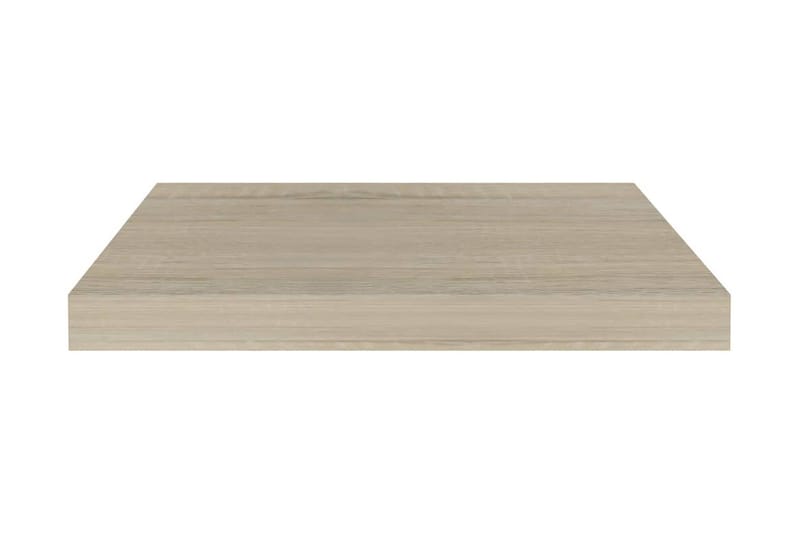 Flytende vegghyller 2 stk eik 50x23x3,8 cm MDF - Oppbevaring - Hyller - Vegghylle