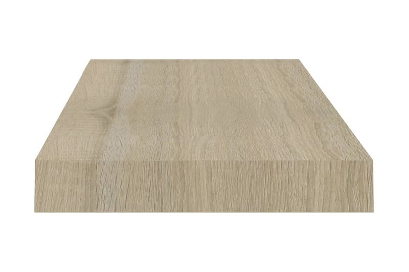 Flytende vegghyller 2 stk eik 50x23x3,8 cm MDF - Oppbevaring - Hyller - Vegghylle