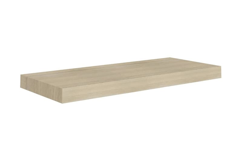 Flytende vegghyller 2 stk eik 60x23,5x3,8 cm MDF - Oppbevaring - Hyller - Vegghylle