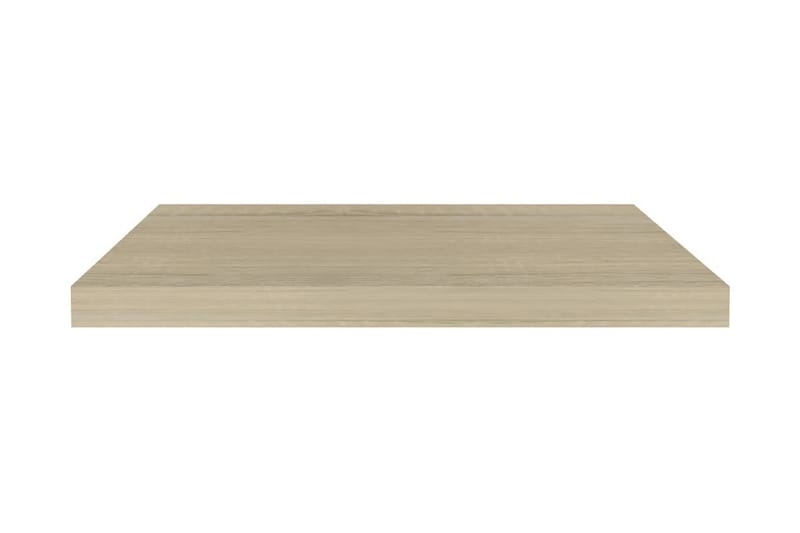 Flytende vegghyller 2 stk eik 60x23,5x3,8 cm MDF - Oppbevaring - Hyller - Vegghylle