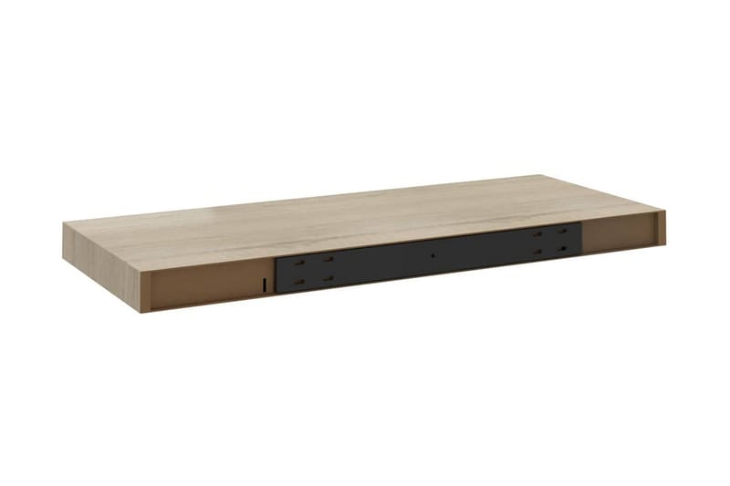 Flytende vegghyller 2 stk eik 60x23,5x3,8 cm MDF - Oppbevaring - Hyller - Vegghylle