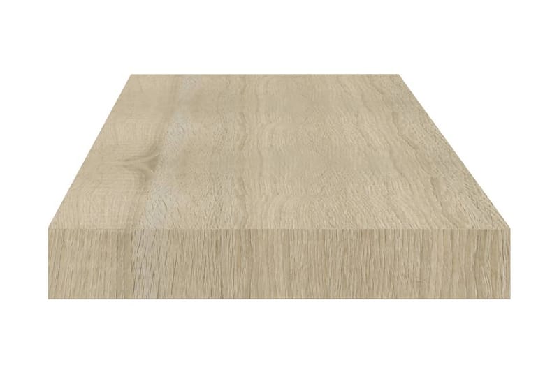 Flytende vegghyller 2 stk eik 60x23,5x3,8 cm MDF - Oppbevaring - Hyller - Vegghylle