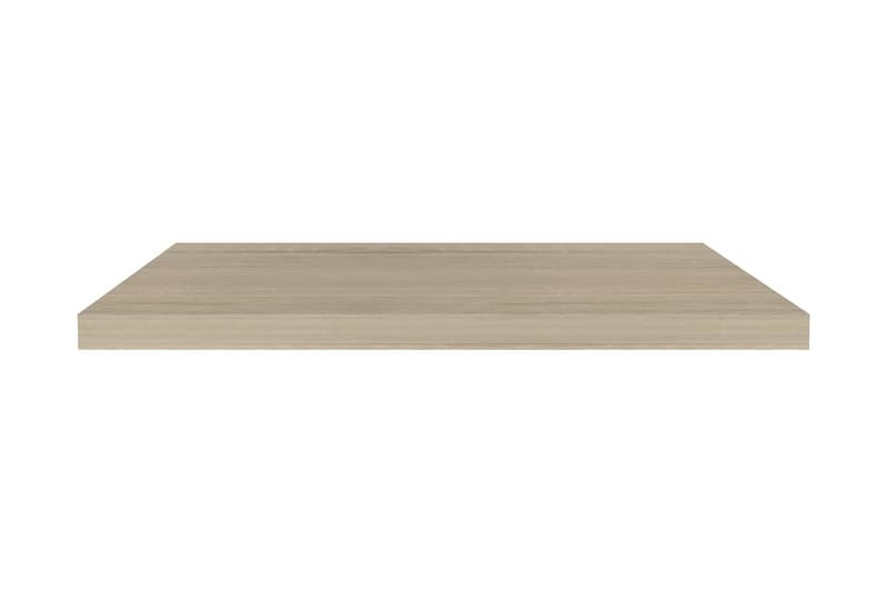 Flytende vegghyller 2 stk eik 80x23,5x3,8 cm MDF - Oppbevaring - Hyller - Vegghylle