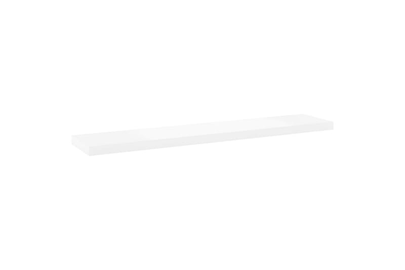 Flytende vegghyller 2 stk eik og hvit 120x23,5x3,8 cm MDF - Hvit - Oppbevaring - Hyller - Vegghylle