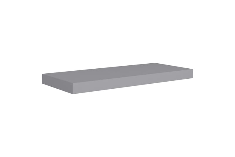 Flytende vegghyller 2 stk grå 60x23,5x3,8 cm MDF - Oppbevaring - Hyller - Vegghylle