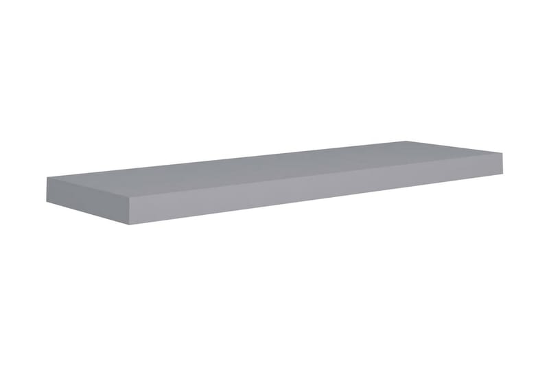 Flytende vegghyller 2 stk grå 80x23,5x3,8 cm MDF - Oppbevaring - Hyller - Vegghylle