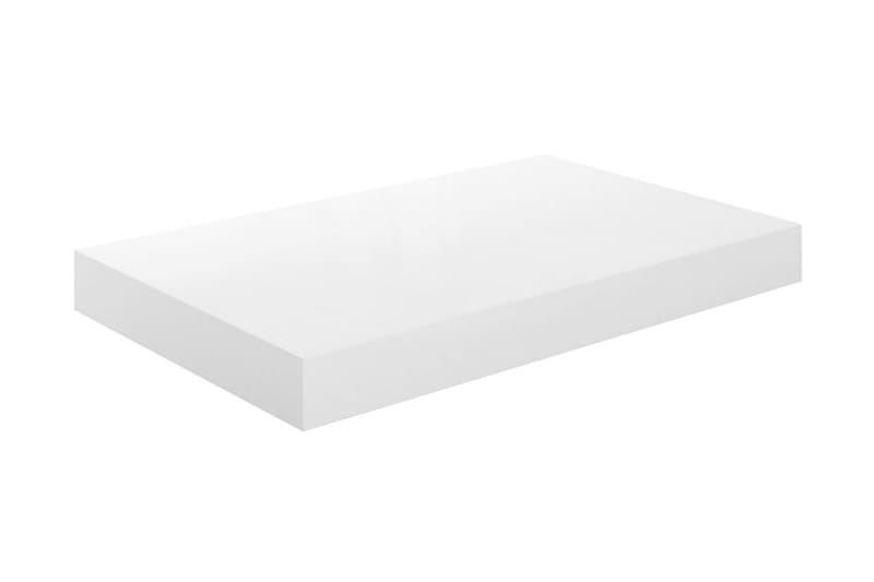 Flytende vegghyller 2 stk høyglans hvit 40x23x3,8 cm MDF - Oppbevaring - Hyller - Vegghylle