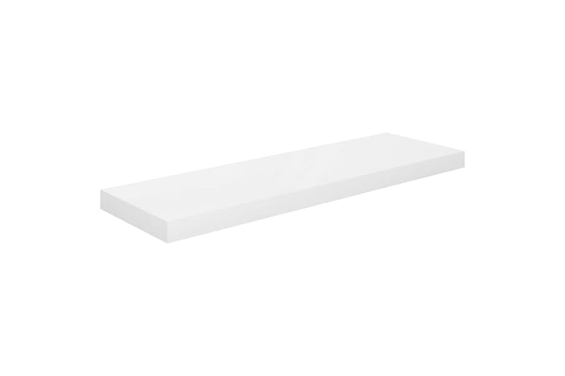 Flytende vegghyller 2 stk høyglans hvit 80x23,5x3,8 cm MDF - Oppbevaring - Hyller - Vegghylle