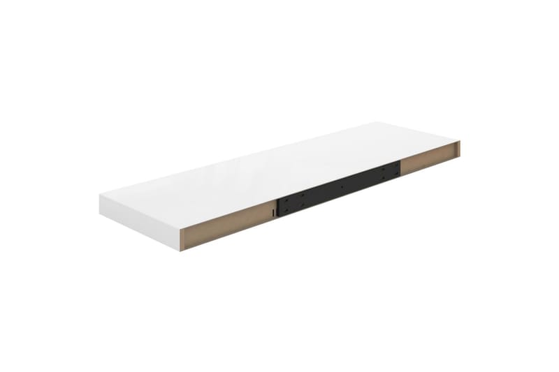 Flytende vegghyller 2 stk høyglans hvit 80x23,5x3,8 cm MDF - Oppbevaring - Hyller - Vegghylle