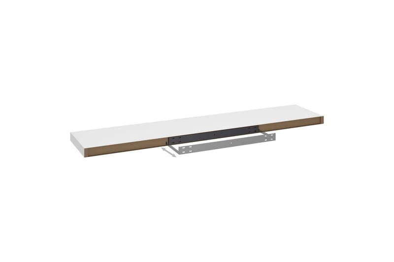 Flytende vegghyller 2 stk hvit 120x23,5x3,8 cm MDF - Hvit - Oppbevaring - Hyller - Vegghylle