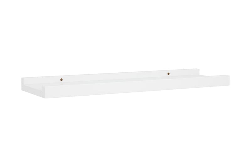 Flytende vegghyller 2 stk hvit 40x9x3 cm MDF - Oppbevaring - Hyller - Vegghylle