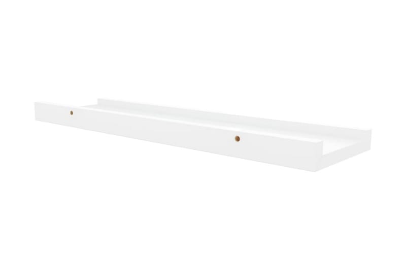 Flytende vegghyller 2 stk hvit 40x9x3 cm MDF - Oppbevaring - Hyller - Vegghylle